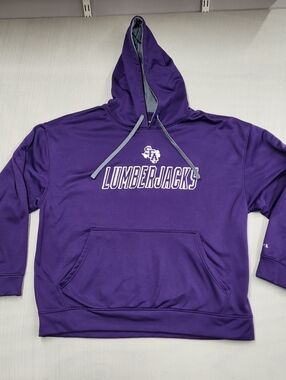 SFA Lumberjacks Hoodie With Drawstrings Champion Brand 2XL Purlple Hoodie SFA